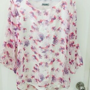 Elena Baldi silk lined blouse